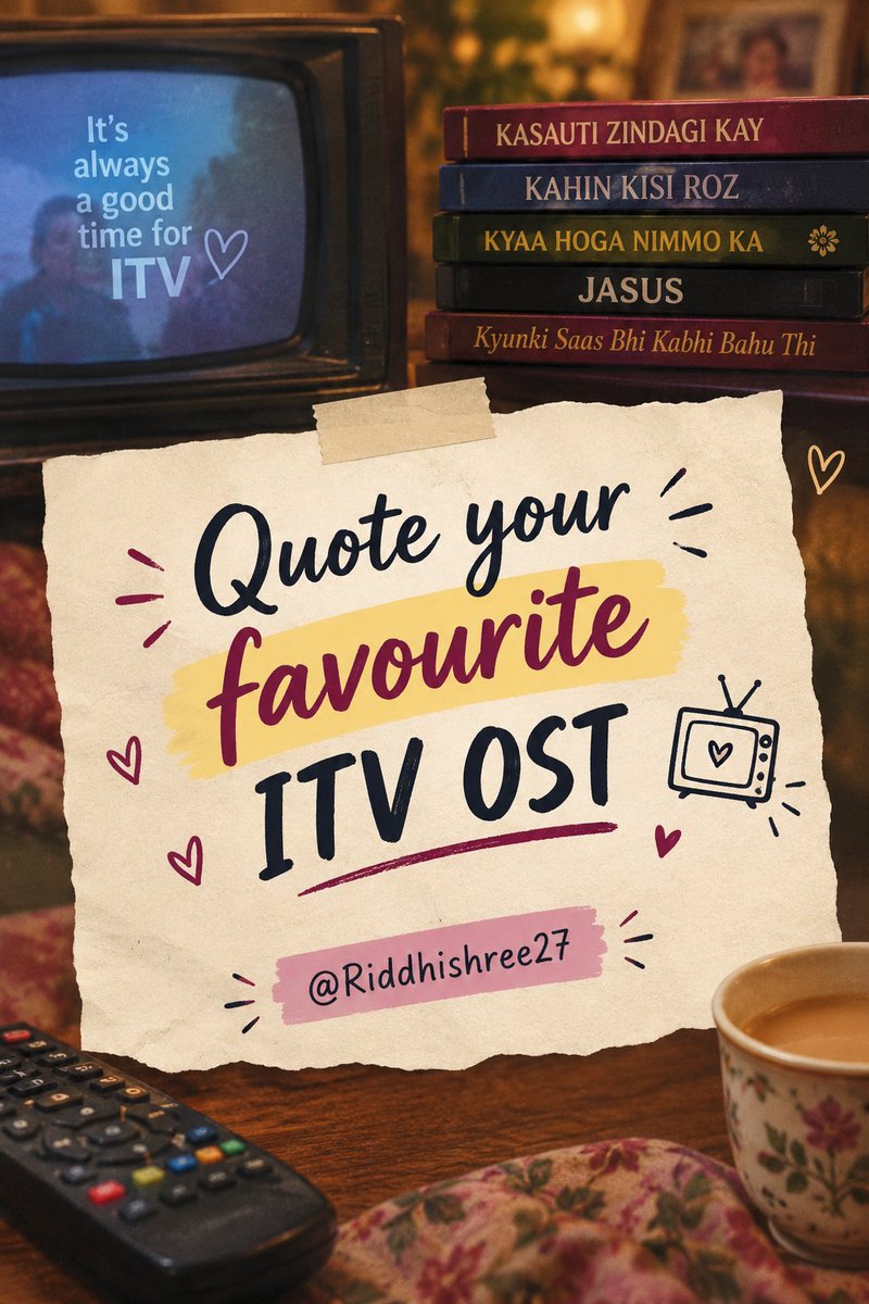 Riddhishree27's tweet photo. Quote your favourite ITV ost https://t.co/9AD1r0ZSL2