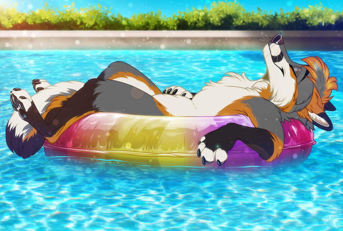 EncodedFox's tweet photo. we do a little out of season sunbathing!!

🖌️| @/SterlingKato https://t.co/QoFS4UMKGB