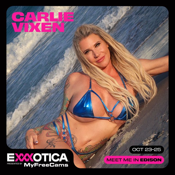 OneLuckyGuy007's tweet photo. Carlie Vixen @hotwife694you  doesn’t do subtle. Metallic blue, ink for days, and that beach-siren look that says she already owns the room.

Find her with One Lucky Guy at @Exxxotica NJ, Oct 23–25, booth 1057 in Edison. Come get closer. https://t.co/djjdz9QSae https://t.co/lO9mgTf8NI