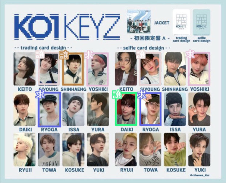 umma_ya327's tweet photo. KO1KEYZ 交換 トレカ CD封入 特典 

譲:1枚目 (+2~4枚目)
     加藤大樹 柳谷伊冴 小野慶斗 照井康介
     杉山竜司 シンヘン シヨン 安部結蘭

求:2~4枚目 
     矢田佳暉 飯塚亮賀

郵送希望📮

お気軽にお声掛けください🙇🏻‍♀️´-

 #KO1KEYZ  #KO1KEYZ交換 https://t.co/j9O20fTT6Y