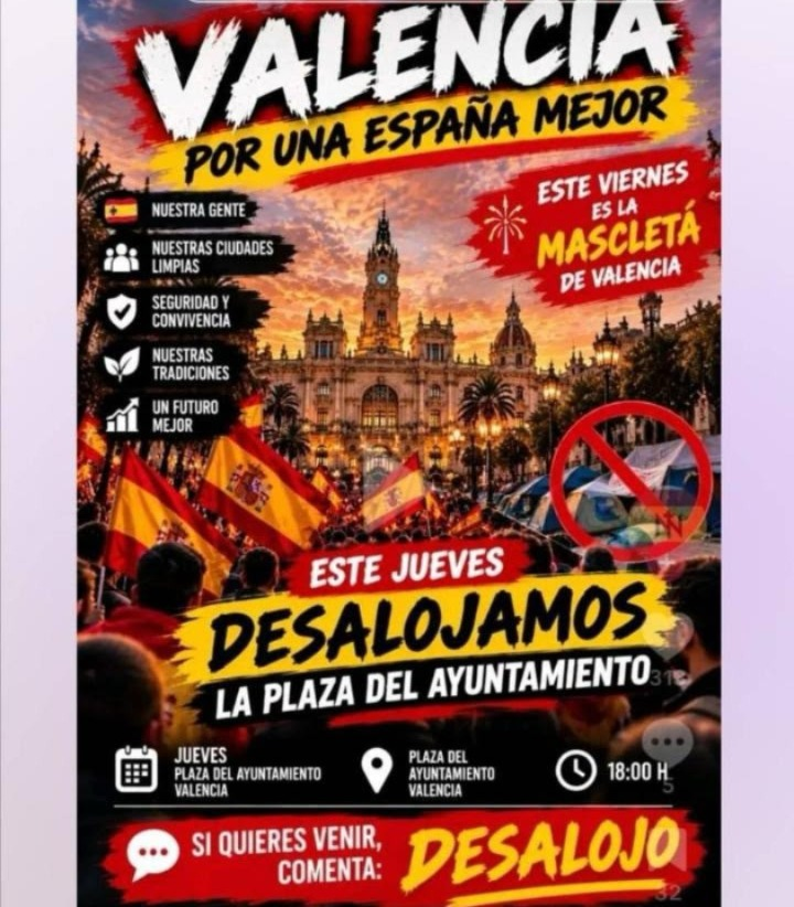 tricojones's tweet photo. difusión!! hay que frenar la entrada de núcleo nacional a la acampada de Valencia https://t.co/a1fU3I7oz5