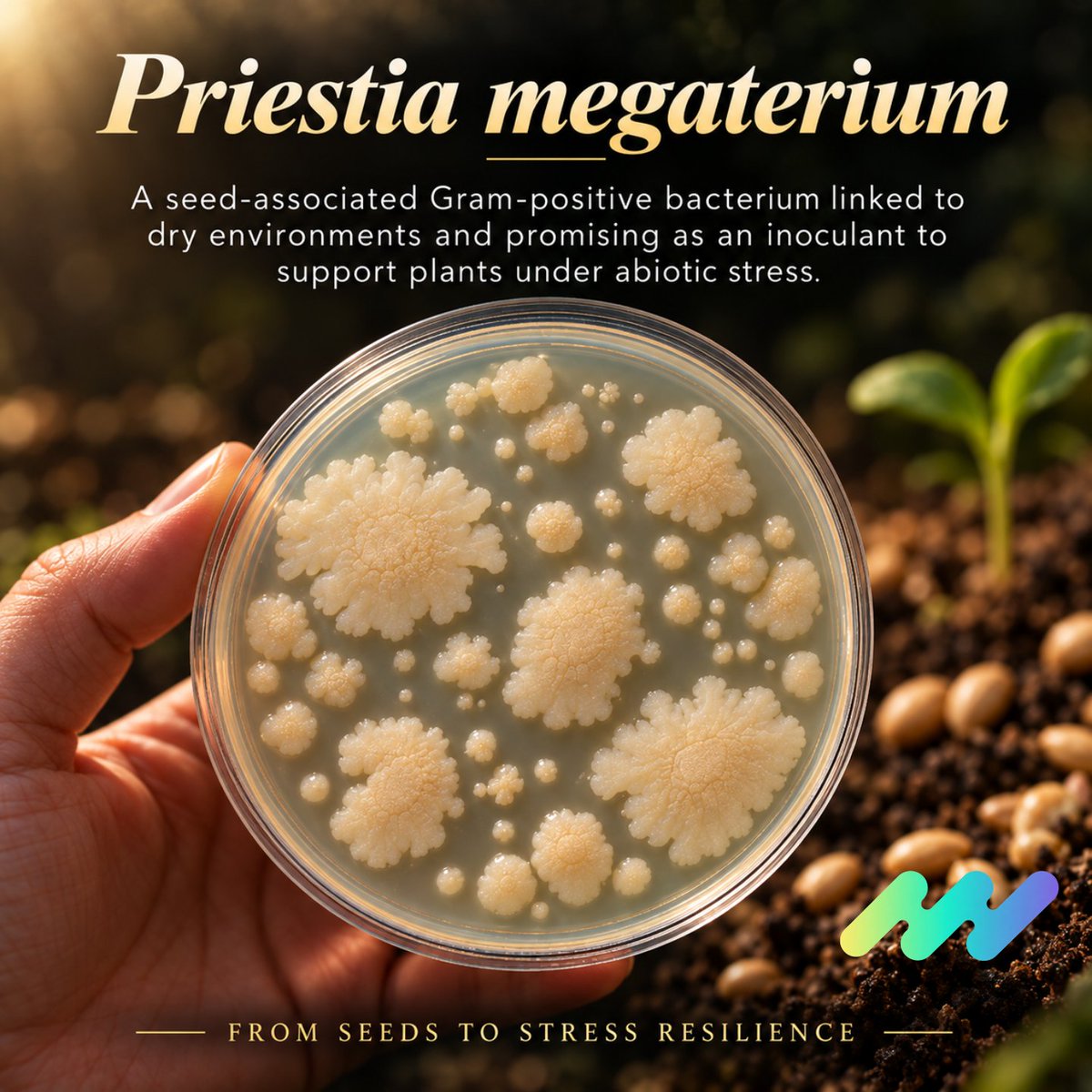 iPlantMicro's tweet photo. MICROBES IN FOCUS · 4/30 | Priestia megaterium
Strain L became more present in our seedling microcosms, particularly in the drought rhizosphere, and showed strong auxins and biofilm production.
A nice example of stress-shaped microbial recruitment!
@itqbnova @greenit_bio4sus https://t.co/zEZMptPmMn