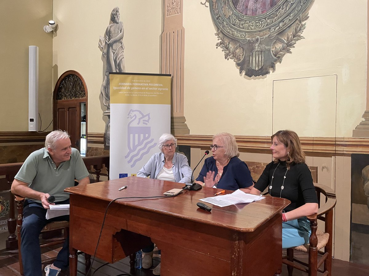 fecoreva's tweet photo. 💧 Jornada formativa en Vila-real sobre igualdad de género en el sector agrario.

📚 Esta actividad se ha desarrollado dentro del marco de las ayudas para la transferencia de conocimientos del Plan Estratégico de la PAC 2023-2027. https://t.co/0nstYUTLRp