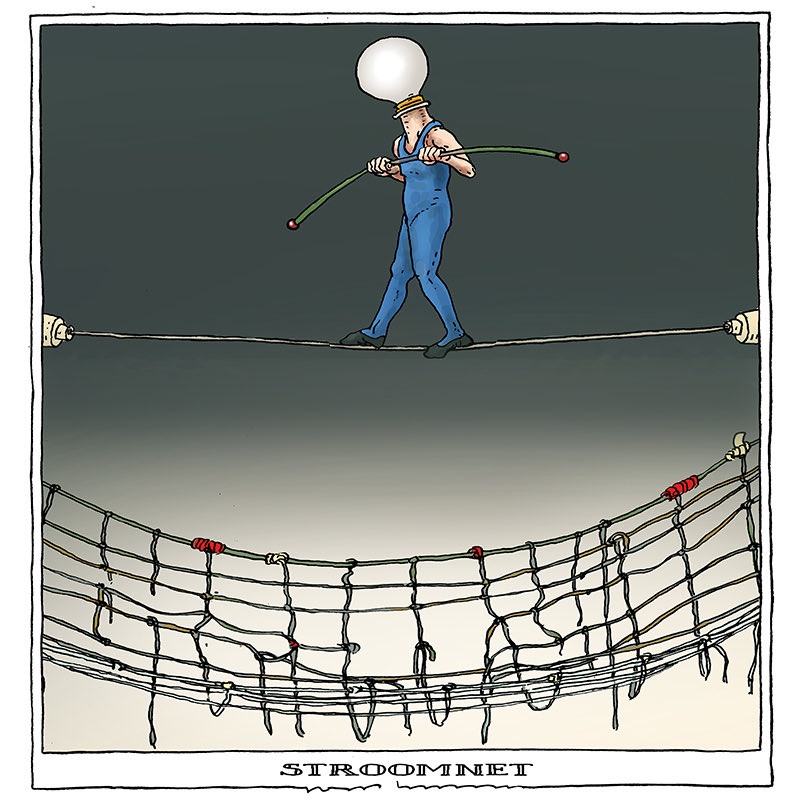 joepbertrams's tweet photo. Stroomnet kwetsbaar #risico #electra cartoon voor @Huurpeil https://t.co/mekHCNXD49