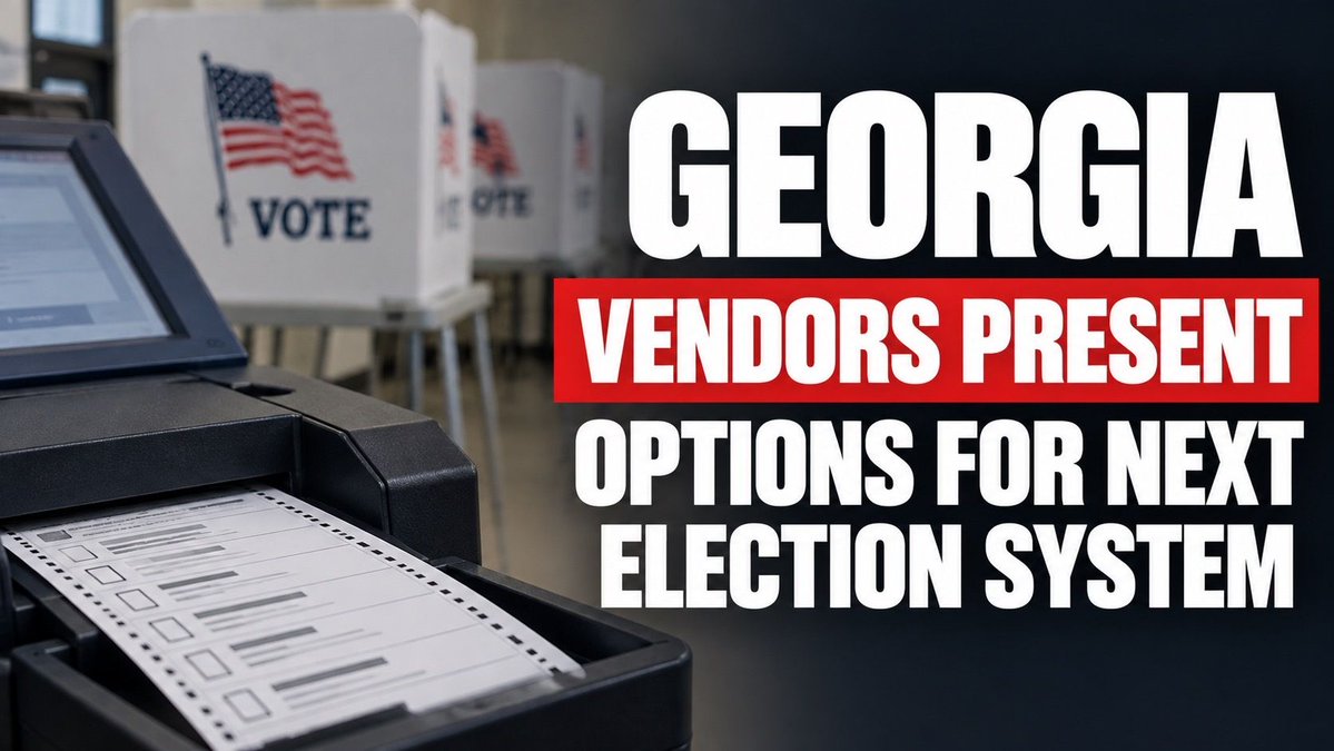 FreedomCaucusGA's tweet photo. 🚨ALERT: New Georgia Election Machines

Vendors are now presenting options to the legislative committee tasked with developing Georgia’s next election system.

This decision will shape how Georgians cast and verify their ballots for years to come.

Our elections should be secure, transparent, auditable, and verifiable by the voter.

Georgia must get this right to ensure voters can have confidence in our elections.