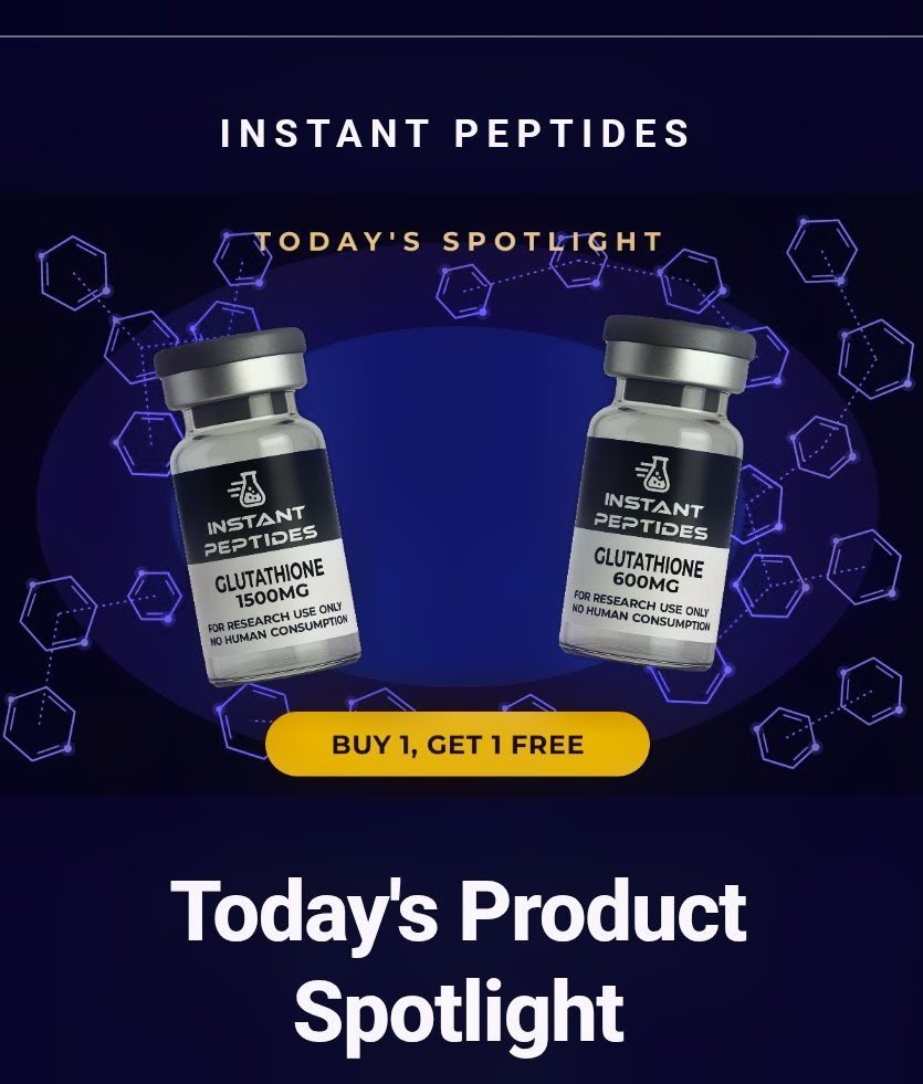 BioHackingKimmy's tweet photo. Ohhhh y'all my favorite Glutathione is buy one get one free today!!! Grab em while they got them at Instant Peptides!!!! Code Kimmy let's you save another 10% too!
https://t.co/S0eeZfBpPz
#InstantPeptides #BuyOneGetOneFree #glutathione #Detox #antioxidants #CodeKimmy https://t.co/uAU3I7Zh9h
