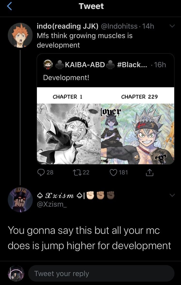 killernan77's tweet photo. Since Black Clover is back, I wanted to bring this banger back 😭 https://t.co/kWOyKG3Dom