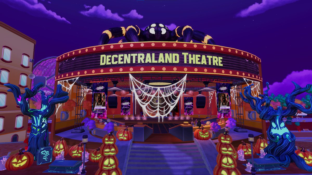 multinft's tweet photo. It’s Tuesday Takeover.

The @decentraland Theatre just got a Halloween makeover, and we’re kicking things off with TIG3R HOODS on the decks.

See you at the Theatre🎃8pm UTC https://t.co/PhUq5BLeqk