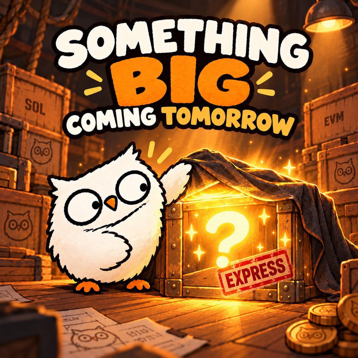 justhootfun's tweet photo. 👻 + 🦊 + 🦉 = ?

Hint: seconds, not minutes. 

Answer tomorrow. Drop your guesses below 

HOOT HOOT 🪹 https://t.co/wdDnyQihYS