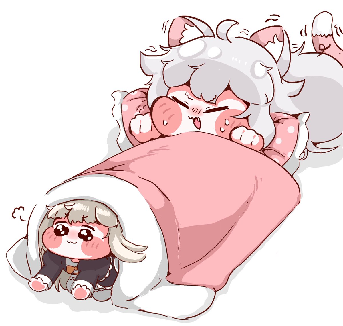 AQUA_nya22's tweet photo. コミーのおふとん、返してにゃ〜 https://t.co/PIXhLzPP0a