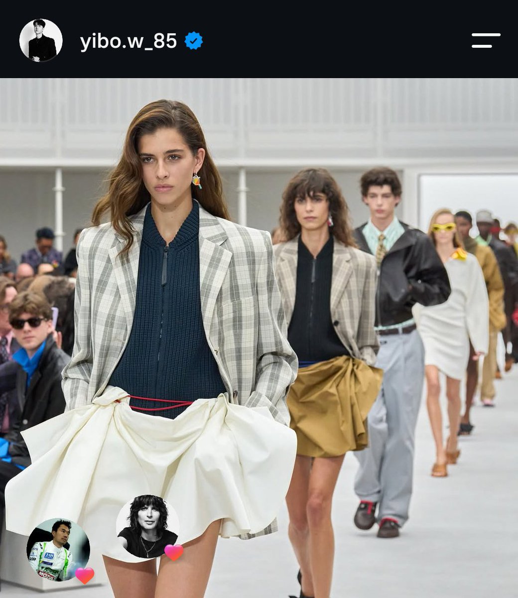 WYBDOH's tweet photo. 📲 Actualización IG | @ yibo.w_85 ✅
 
Yibo publicó  foto junto a Jack McCollough y Lazaro Hernandez, directores creativos de LOEWE 
 
Mensaje: LOEWE Spring Summer 2027 Show 
 
Le dieron me gusta: Pelagia Kolotouros directora creativa de Lacoste y Melvin Moh, corredor del equipo UNO RACING ✅
 
#WangYibo #王一博 #LOEWE 
#WangYiboxLoeweSS27  #ParisFashionWeek