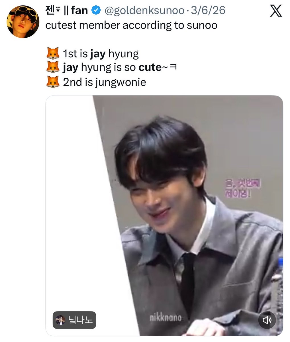 goldenksunoo's tweet photo. i love how the members thinks sunoo is cute, while jay is the cutest one in sunoo’s eyes 🥺🤍 https://t.co/5tWfnfYo9a