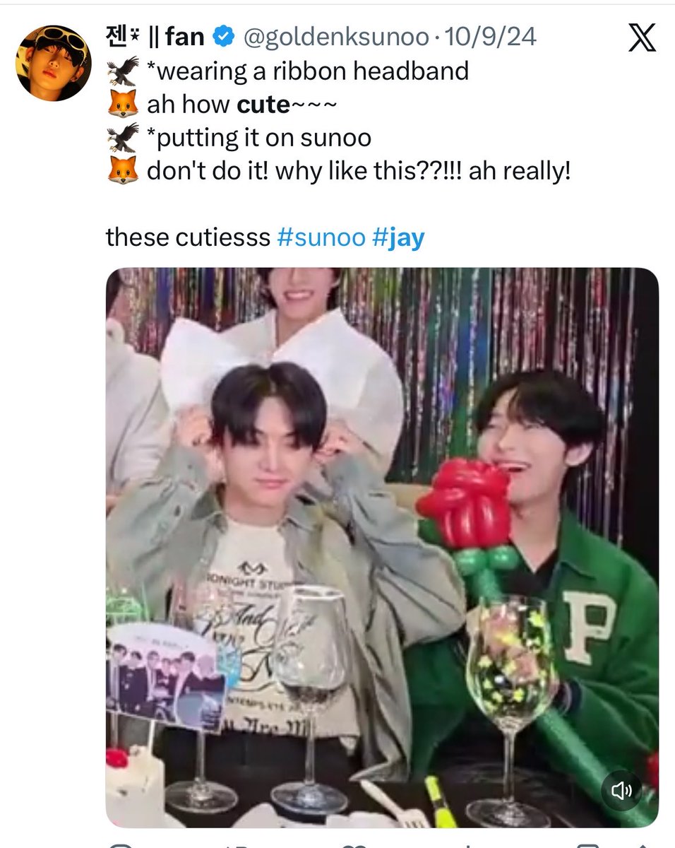 goldenksunoo's tweet photo. i love how the members thinks sunoo is cute, while jay is the cutest one in sunoo’s eyes 🥺🤍 https://t.co/5tWfnfYo9a