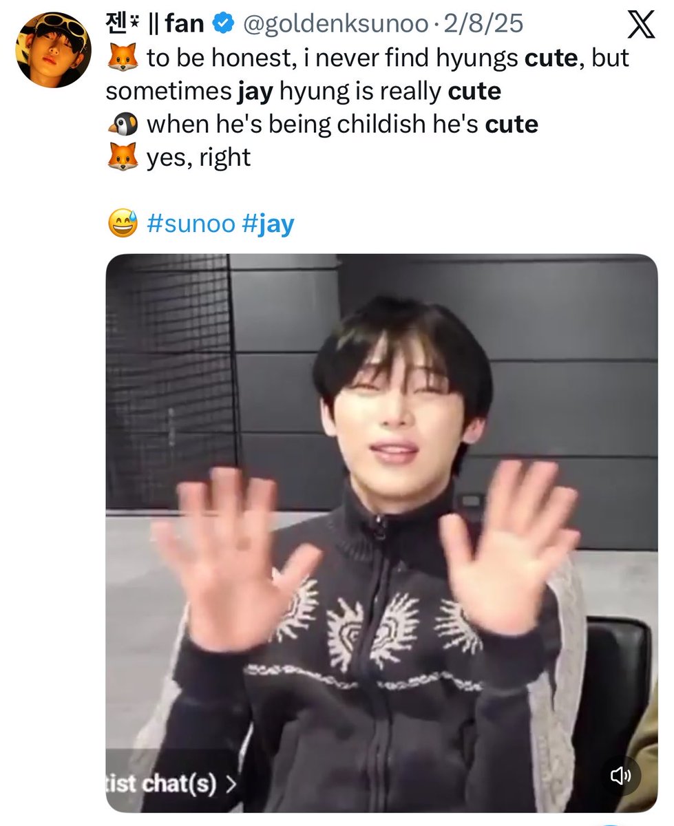 goldenksunoo's tweet photo. i love how the members thinks sunoo is cute, while jay is the cutest one in sunoo’s eyes 🥺🤍 https://t.co/5tWfnfYo9a