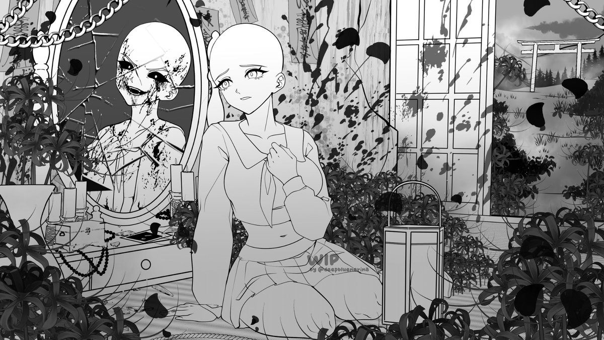 deepbluenerina's tweet photo. 🚨 YOUR OC JUST WOKE UP SOMEWHERE THEY REALLY SHOULDN’T BE… 

drop your OC below and let me see who would survive my silent hill nightmare 👀

i might secretly pick 1 that fit the creepy vibes the most hehe~

help lure more victims into the otherworld with a lil 🔁 + ❤️ hehe~

#vtubers #smallartist