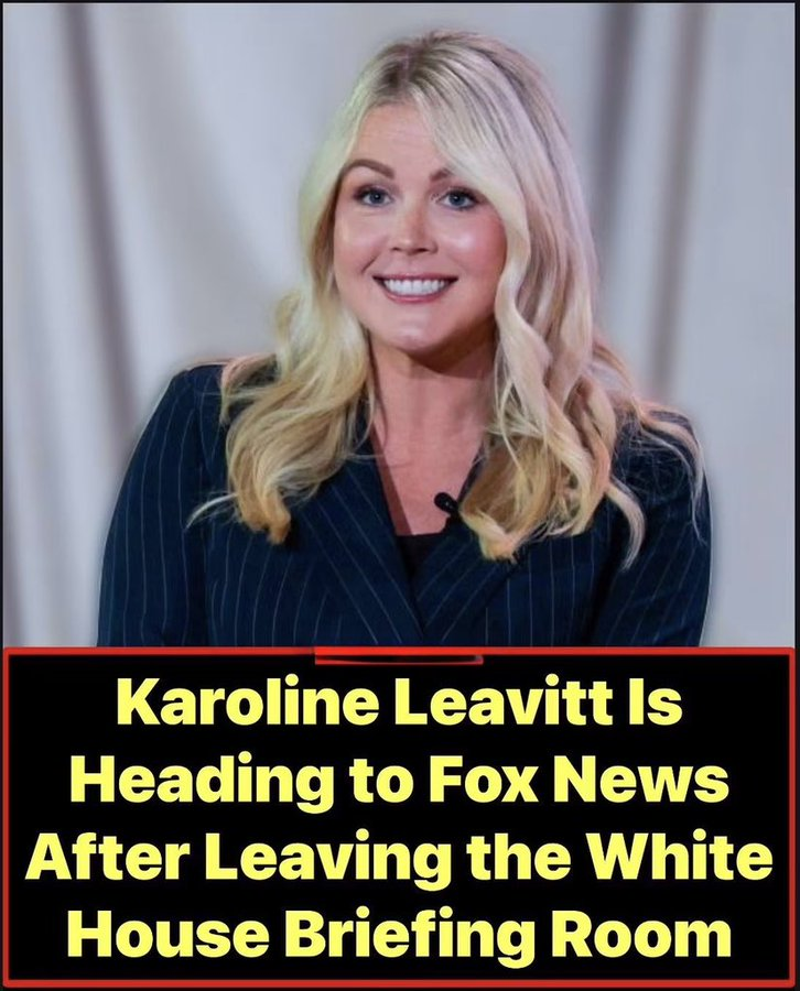 Taryn018Kis_'s tweet photo. Karoline Leavitt is leaving the podium and heading to Fox. The briefing room just lost the person who actually answered the questions. Do you think she wins that move? https://t.co/8xMFEvr2Za