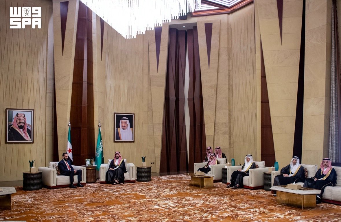 KSAmofaEN's tweet photo. HRH the Crown Prince meets with President of Syria. https://t.co/34ejW9cHtN
