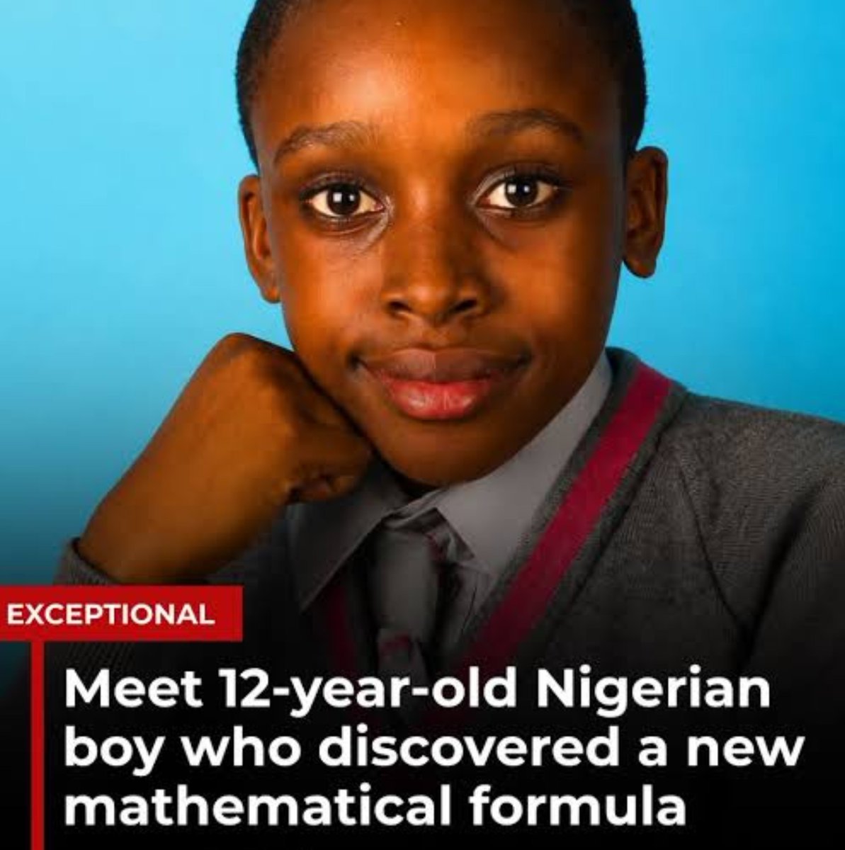 historical_Afr's tweet photo. A 12-year-old British-Nigerian boy, Chika Ofili, gained international recognition after discovering a new mathematical rule for testing whether a number is divisible by 7 while studying at Westminster Under School in London. His discovery, which was later supported with algebraic proof, attracted global attention and showcased the power of curiosity, creativity, and critical thinking at a young age. Chika's remarkable achievement continues to inspire young learners to embrace mathematics and believe that age is no barrier to making meaningful contributions to science and education. 👏🏾📚✨

#AcademicExcellence #genius