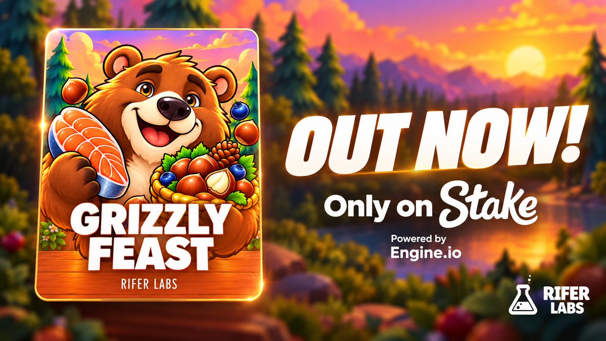 RiferLabs's tweet photo. Someone’s hungry… and he’s not sharing! 🐻🍣

Grizzly Feast is OUT NOW! 📷@Stake &amp; @StakeUsa 
 • Powered by @enginedotio 

Time to join the feast! https://t.co/Uo6Obga4IX