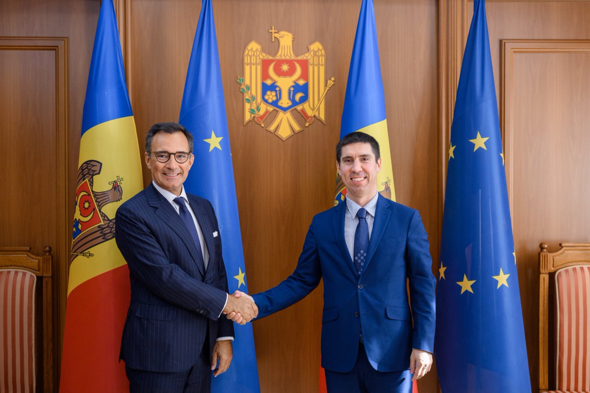 MihaiPopsoi's tweet photo. Good meeting with NATO Parliamentary Assembly President @MarcosPerestre1. Discussed Moldova–NATO cooperation, regional security and democratic resilience. I thanked NATO Allies for their continued support in building Moldova’s resilience. https://t.co/Ba1ji7PHh1