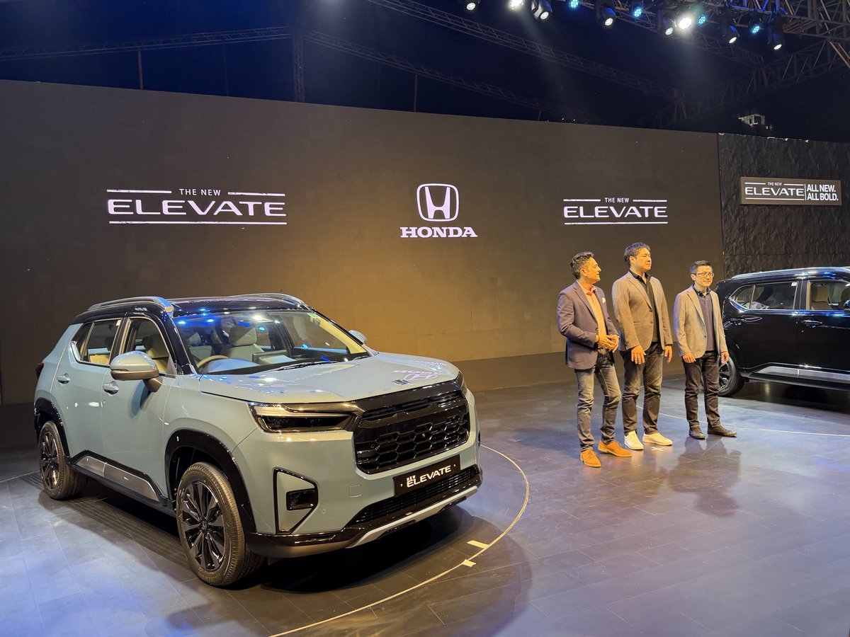 autocarindiamag's tweet photo. The 2026 @HondaCarIndia Elevate is launched in India at Rs 11.80 lakh (ex-showroom). https://t.co/BMUoaGFxr9