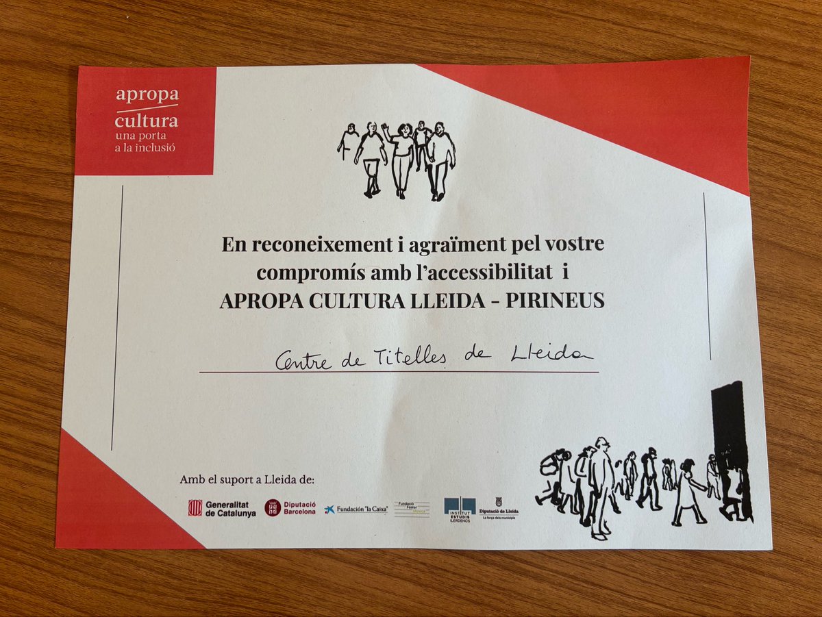 Titelleslleida's tweet photo. Avui hem participat a la 2a trobada d’ @apropacultura a #Lleida, reafirmem el nostre compromís en fer la cultura accesible.
Seguim! https://t.co/9qAKoqKsIv