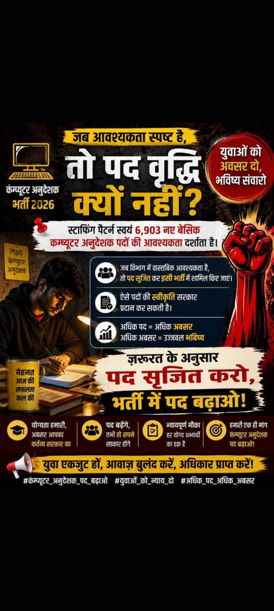 MukeshRiyad_'s tweet photo. #कंप्यूटर_अनुदेशक_पद_बढ़ाओ
@RajCMO 
@alokrajRSSB 
@madandilawar https://t.co/GAwZPcc6TW