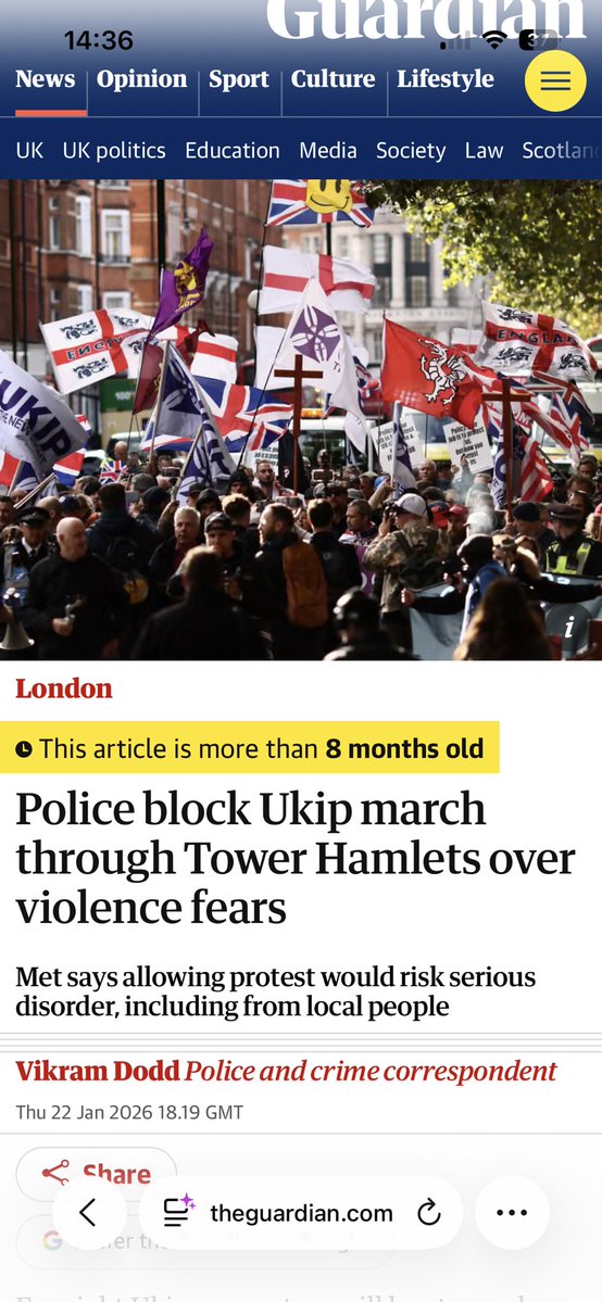 martinmother1's tweet photo. What has changed in 10 months? The Met police are “powerless”to stop the Palestine march through London tomorrow, yet they managed to ban the UKIP march through Tower Hamlets in January. https://t.co/yyZPuSinD1