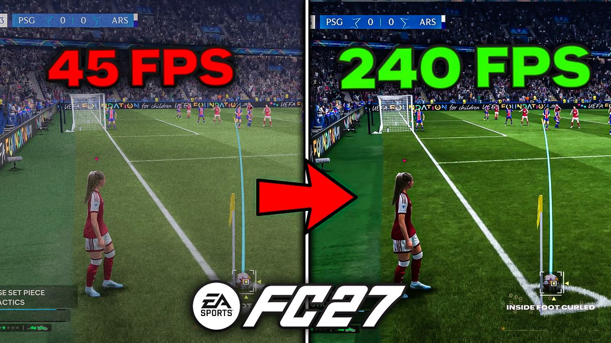 TheArmellica's tweet photo. Took me a While but i found the Best setting on FC27 for PC!!  used for 2 weeks and the game feels amazing!! #fc27 https://t.co/5MWnKrFcis