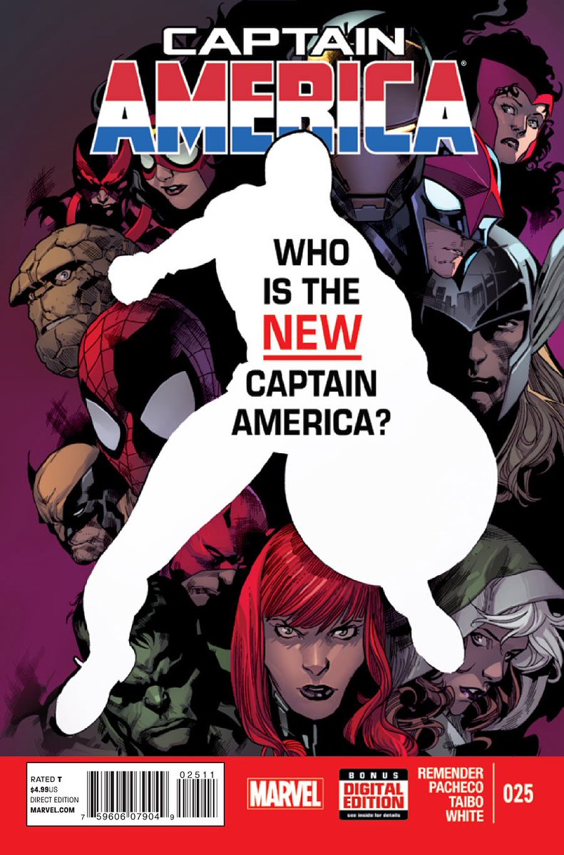 forsamwilson's tweet photo. Hello ! This Week's Comic Of The Week is Captain America (2012) Vol. 5 : The Tomorrow Soldier !! It runs from #22 - #25 
Follow the 4-issue journey of Sam Wilson becoming Captain America !!
Tag us or post with #samwilsonbookclub so we can see your tweets !! https://t.co/4QfA4Th3fb