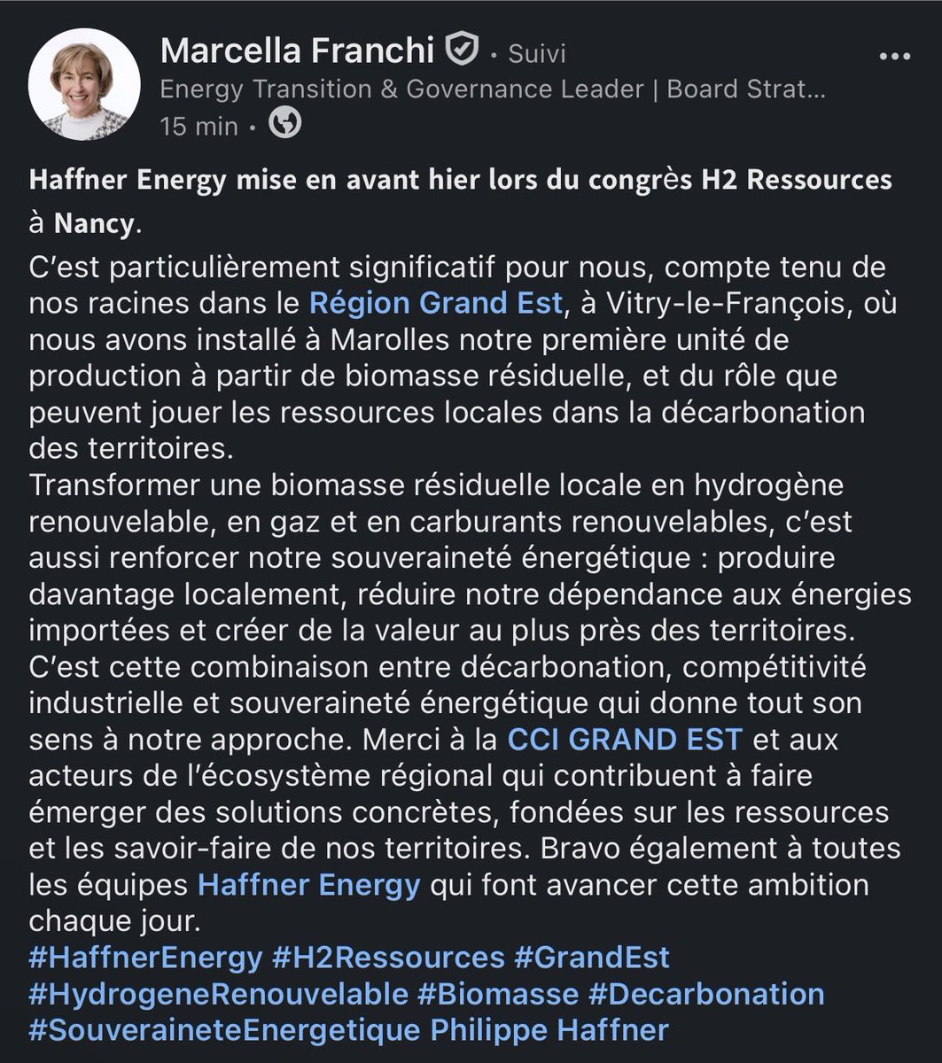 ColdRawMilk's tweet photo. #haffner $alhaf 
Haffner Energy mise en avant au congrès H2 Ressources à Nancy 🇫🇷
https://t.co/w0quskaQon https://t.co/MdNkYi87tu