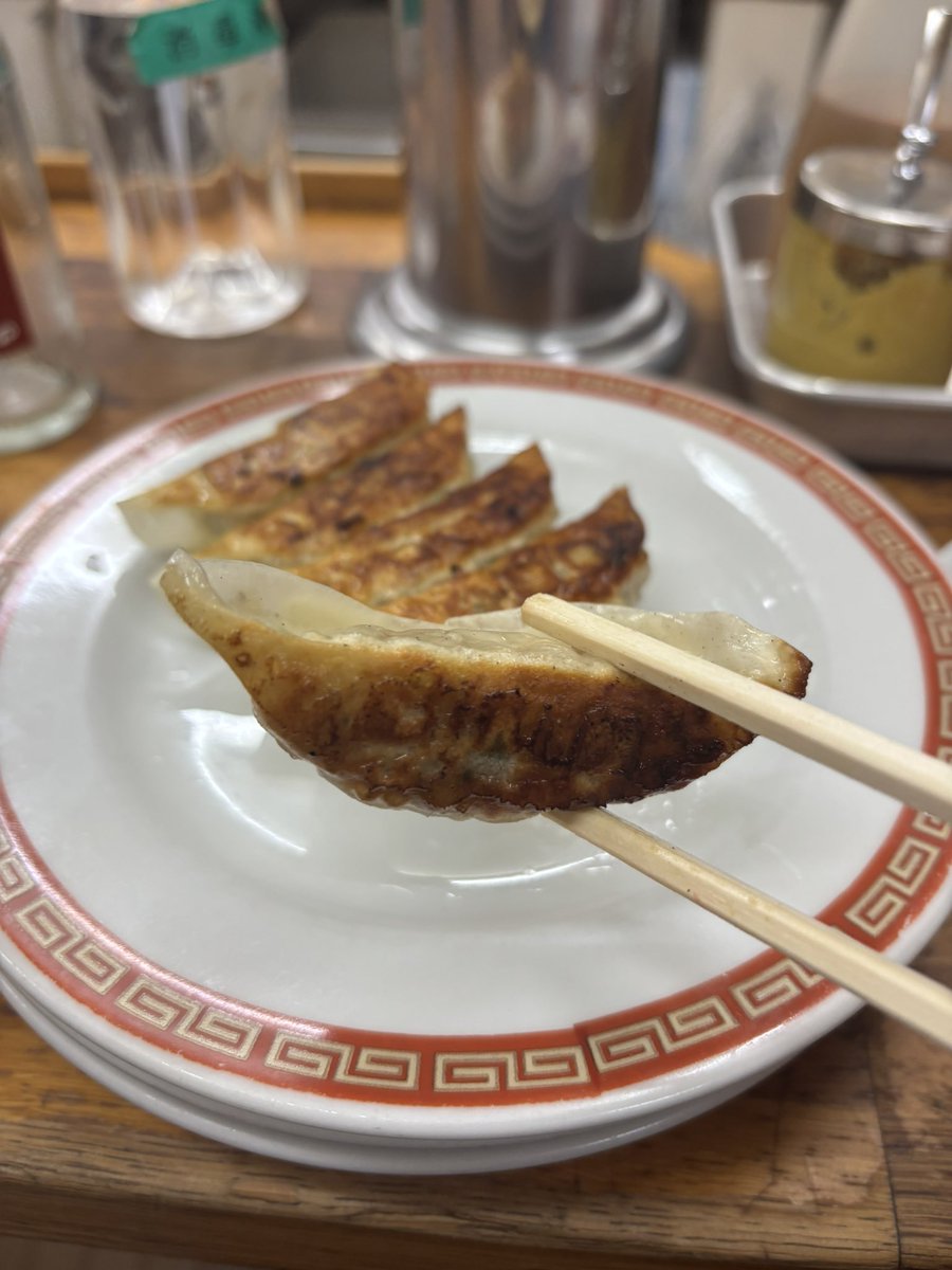 yumichanlog's tweet photo. 人生初の亀戸餃子、回転早いし美味しいし安いしで最高ー！（まさかのわんこそばスタイル🤣）絶対また行く🥹💕 #亀戸餃子 #亀戸 #亀戸グルメ #東京グルメ #kameido https://t.co/ZZqdT5TCeq