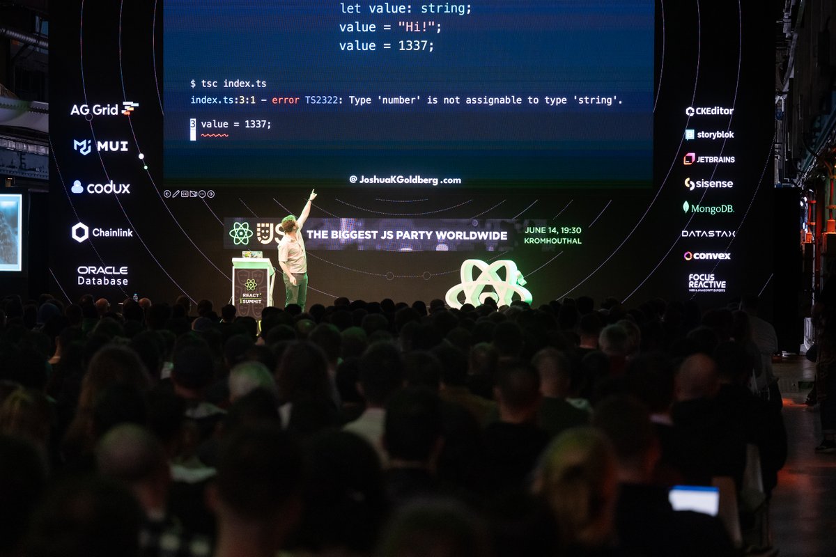 ReactSummit's tweet photo. Can AI write code you'd actually merge? 🤔
Can't wait for "Make AI Write Better Code: Skills, Tests, &amp; Guardrails" talk by @JoshuaKGoldberg, a Senior Engineer at @sentry &amp; a TypeScript contributor.

📍 Nov 17 &amp; 20, New York &amp; Online
🎟️ Reserve your spot: https://t.co/ehS8P0xRrm https://t.co/g59as4SNnY