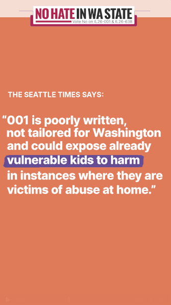 rogerledbette11's tweet photo. WA Initiative 001 will destroy a fundamental principle of  counseling: confidentiality.

If a high school student reveals a struggle with sexual identity, the counselor can tattle tale 2 parents.

WA-001 will shut down candid disclosures. Vote NO on WA-001 #DV1 #DemsUnited https://t.co/vnwsFv5rVn