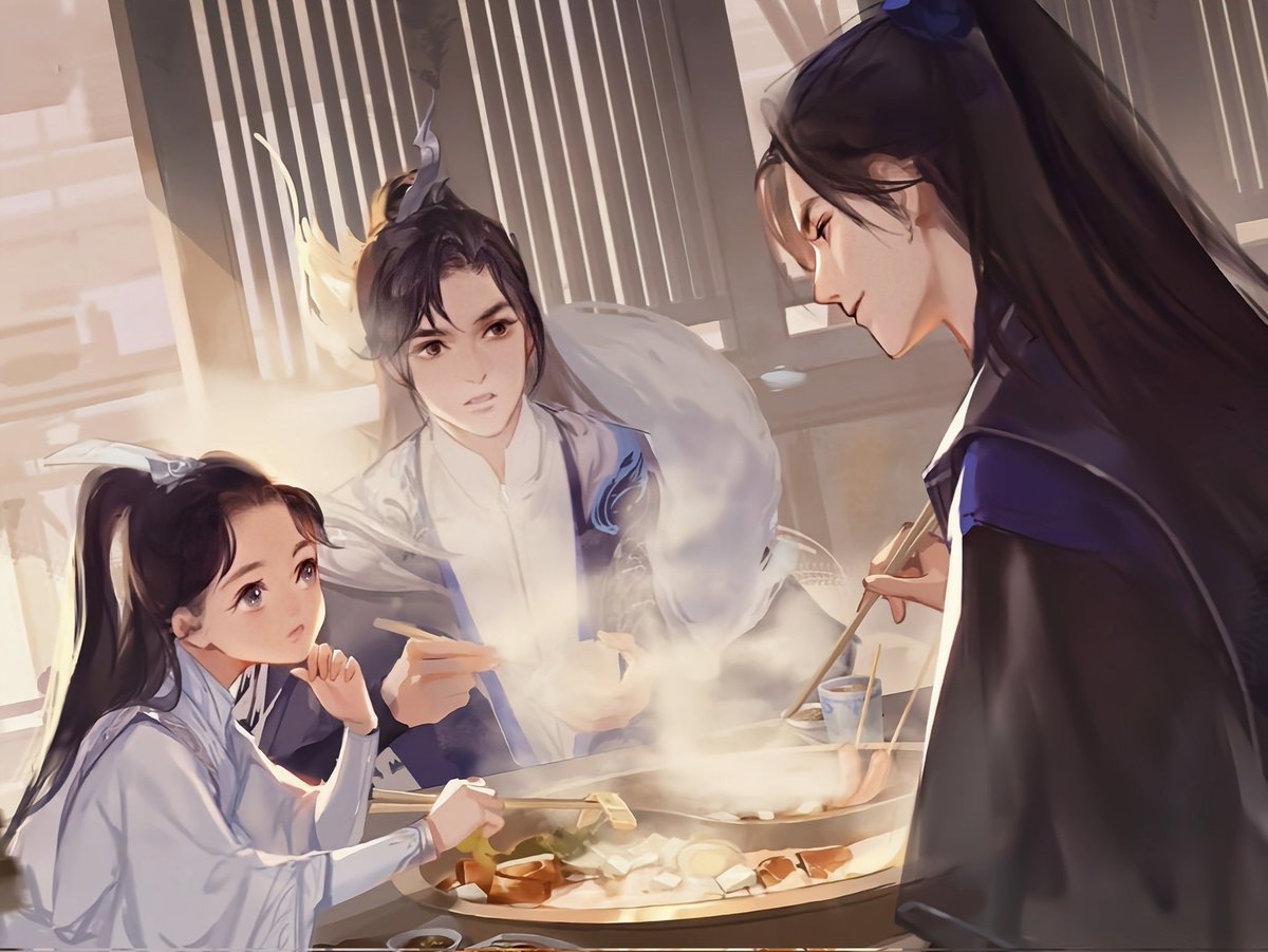 huskycatshizun's tweet photo. i love how tiny xia sini is in this art... he really do be five— *ahem* i mean six years old https://t.co/DsN5Wj5TUS