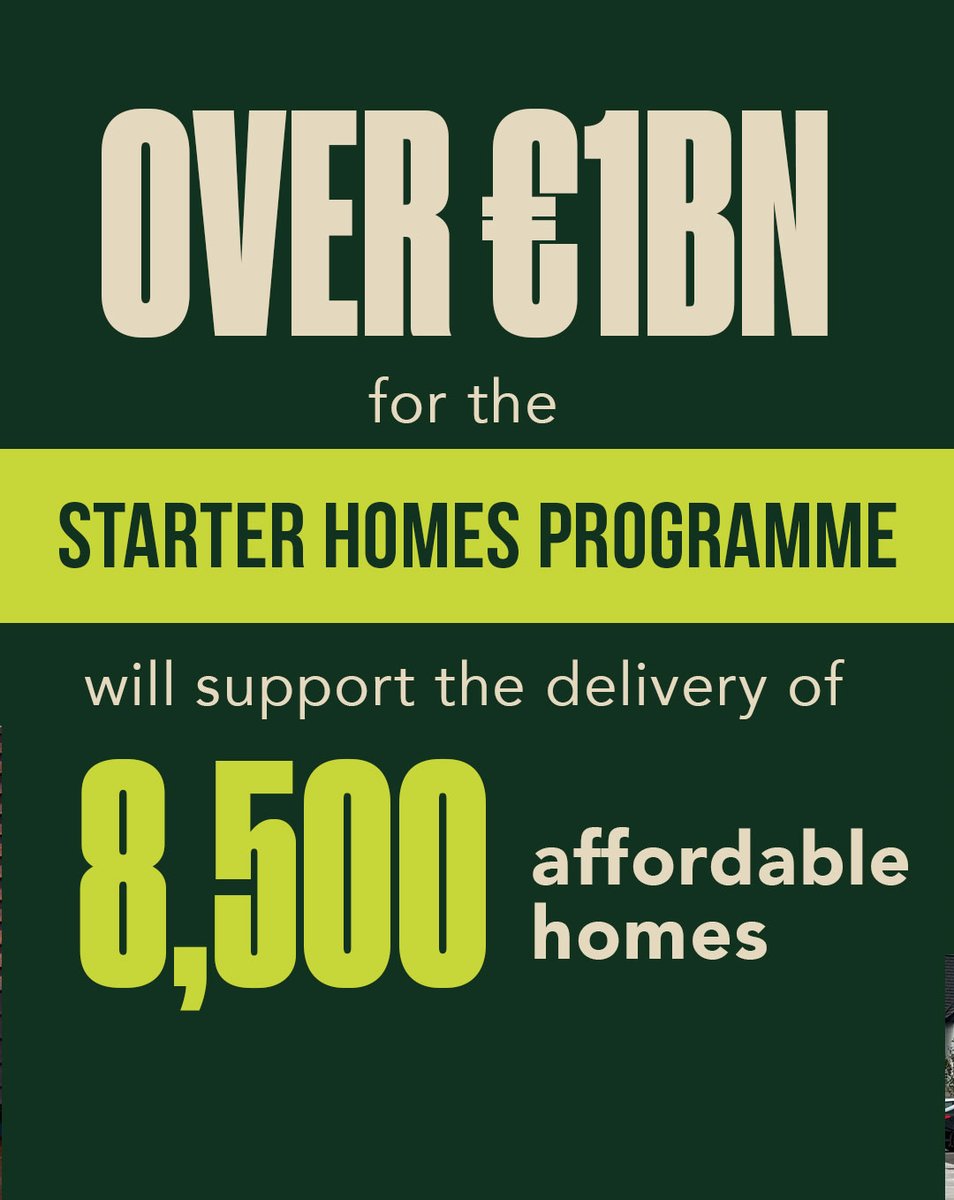 fiannafailparty's tweet photo. Over €1bn for the Starter Homes programme, supporting 8,500 affordable homes.

🔑 €110m in increased support for first-time buyers through the Help to Buy increase, bringing the maximum relief to €35,000. https://t.co/rIu3r46x5Z
