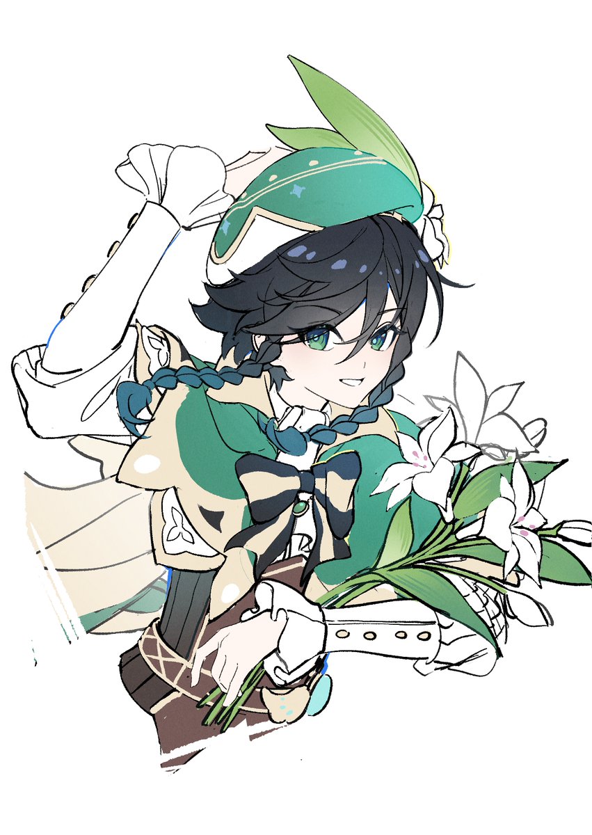 Dubian_muxia's tweet photo. #GenshinImpactㅤ #Venti #Albedo #Lohen 塞西莉亚花的花语是....？ https://t.co/79ApTBlpUp