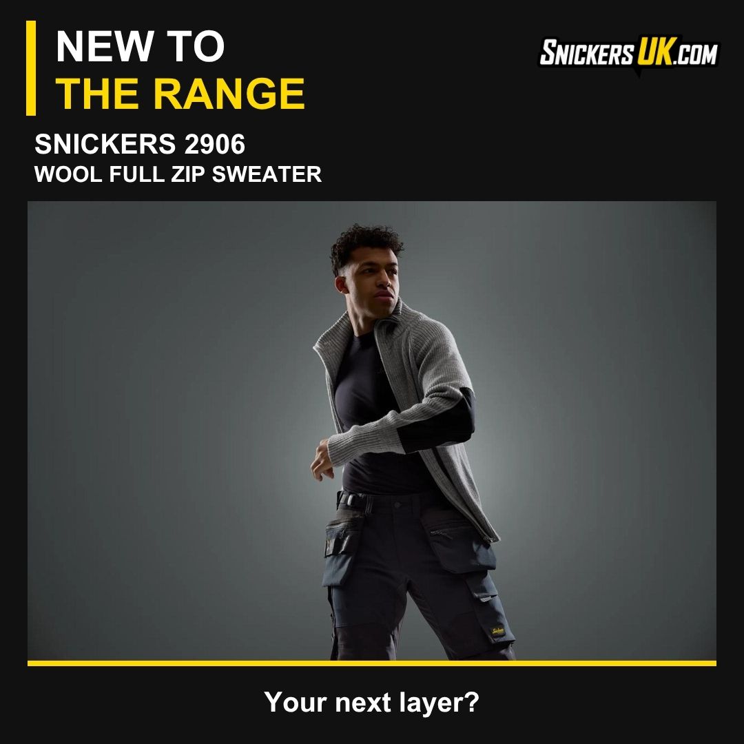 SnickersUKcom's tweet photo. Your next layer? 🧶

The Snickers 2906 Wool Full Zip Sweater is new to the Snickers Workwear range!

Grey Melange, Khaki Green, Navy or Anthracite Melange — which gets your vote? 👇

https://t.co/8hv7kNCKPf

#snickersworkwear #snickersuk #sweaterweather #NewArrival https://t.co/TpVOihGRzp