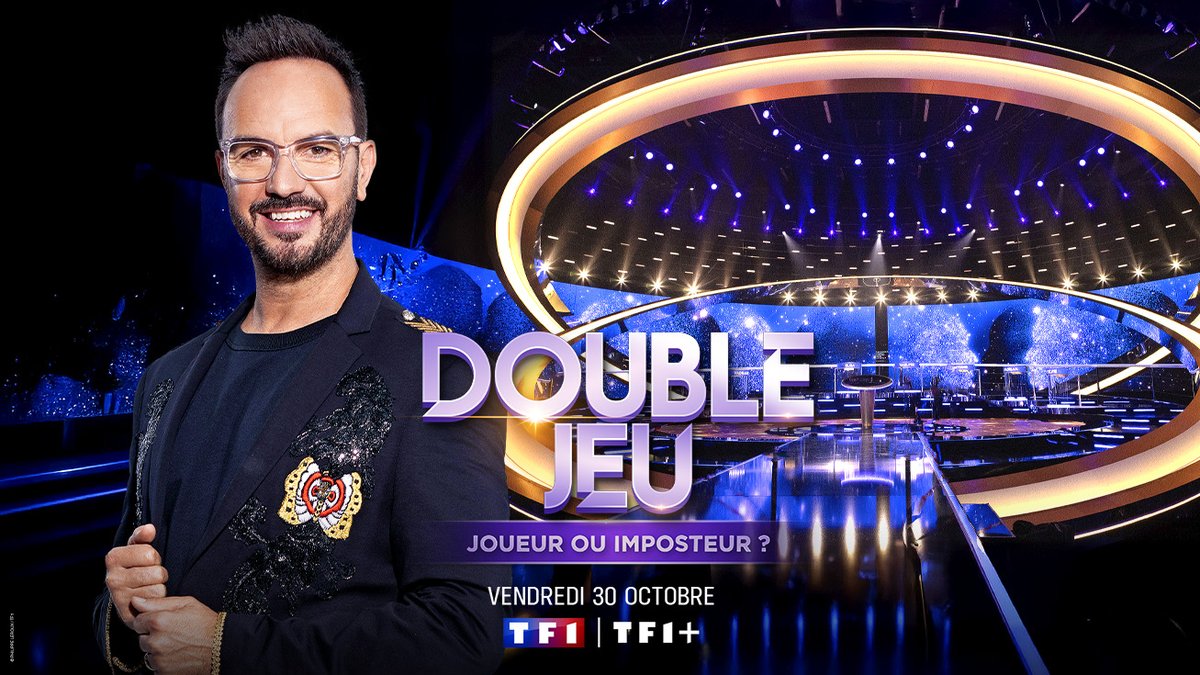 TF1Pro's tweet photo. #Annonce @TF1

📌"Double Jeu : Joueur ou Imposteur ?", présenté par @JarryAtypique

Et si, pour la 1ère fois dans un quiz de culture générale, donner de mauvaises réponses vous faisait gagner de l'argent ?

📌Vendredi 30 octobre à 21h10 @TF1 @tf1plus 

Toutes les informations : ⬇️
https://t.co/FQyr7GdLyc