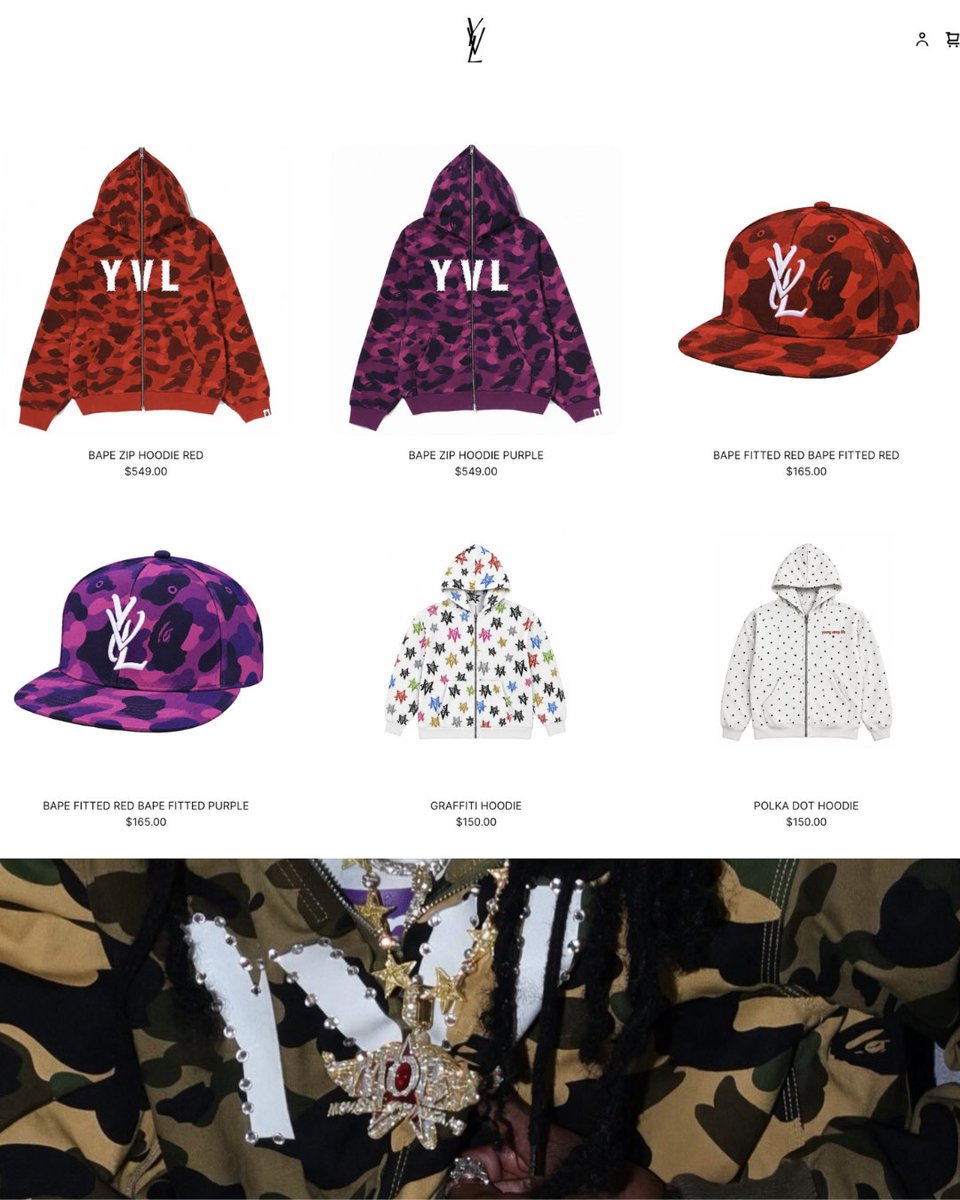 trapcit0u's tweet photo. 🚨Playboi Carti comemora a parceria da YVL com a BAPE 🦇

"Isso significa muito. Da Supreme à BAPE, precisamos parar um momento e perceber o quanto chegamos longe. E ainda estamos indo"

A collab já está disponível, com peças entre cerca de R$ 820 e R$ 2,7 mil https://t.co/V1cWA3s3JA