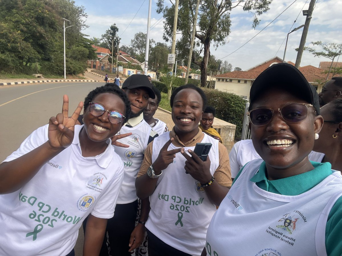 Ugphysiotherapy's tweet photo. Today, we joined @BethanyKids in Mbarara for the World Cerebral Palsy Day.

As physiotherapists, we add our voices against the discrimination of children living with Cerebral Palsy.

We are saying: Early intervention matters, inclusion matters, and rehabilitation restores hope! https://t.co/JAFZfnBpwR