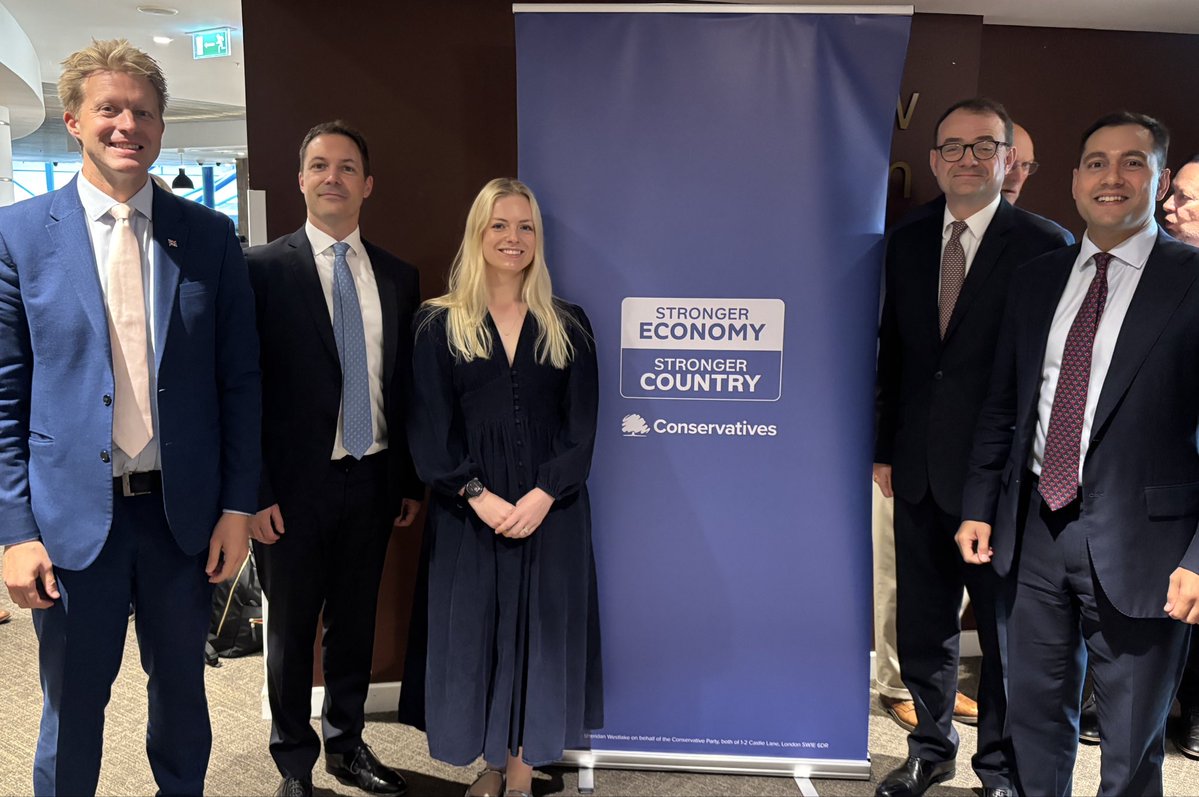 DrBenSpencer's tweet photo. A fantastic panel this morning at Conservative Party Conference discussing AI, Defence and Security with @DavidReedMP @_JamesTClark @HugoRosemont and Emma Baker https://t.co/a03rwGgffm