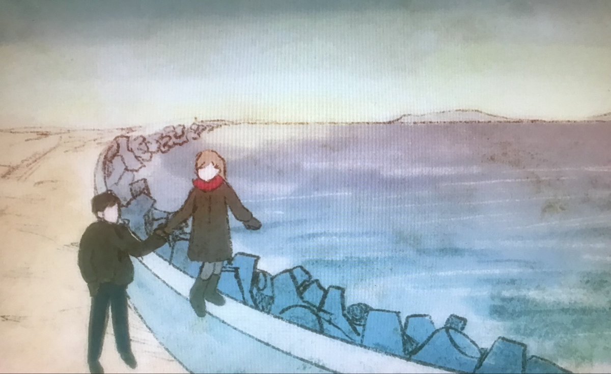 therart's tweet photo. 「記憶の淵」

U-NEXTがエラー出てて久々アマプラで短編観たら癒された

クレヨンみたいなボヤけた線が淡くて優しい
あの曲を聴いて昔のあの人が浮かび
ふと蘇ってまた温かい気持ちになれる思い出とはと

木陰で別々の本を読んでる2人が好き https://t.co/Va2HZ0isEP