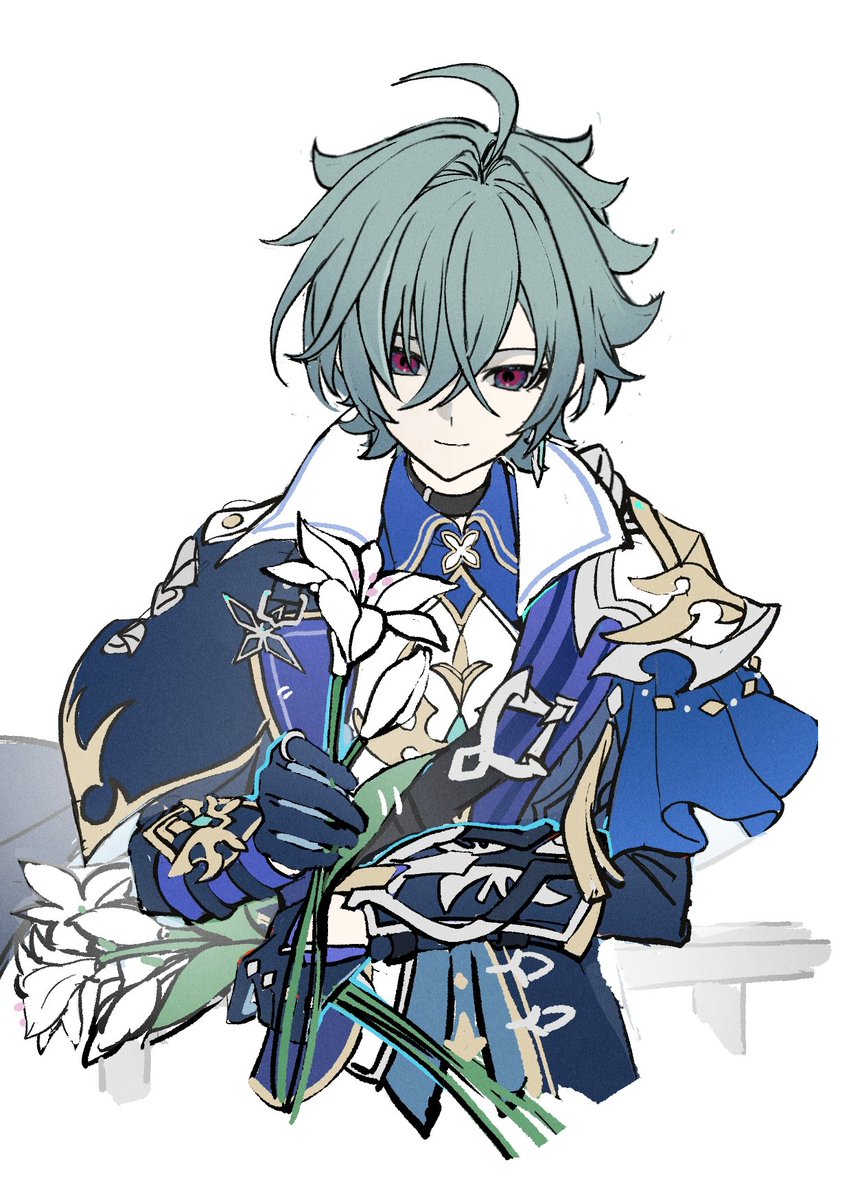 Dubian_muxia's tweet photo. #GenshinImpactㅤ #Venti #Albedo #Lohen 塞西莉亚花的花语是....？ https://t.co/79ApTBlpUp