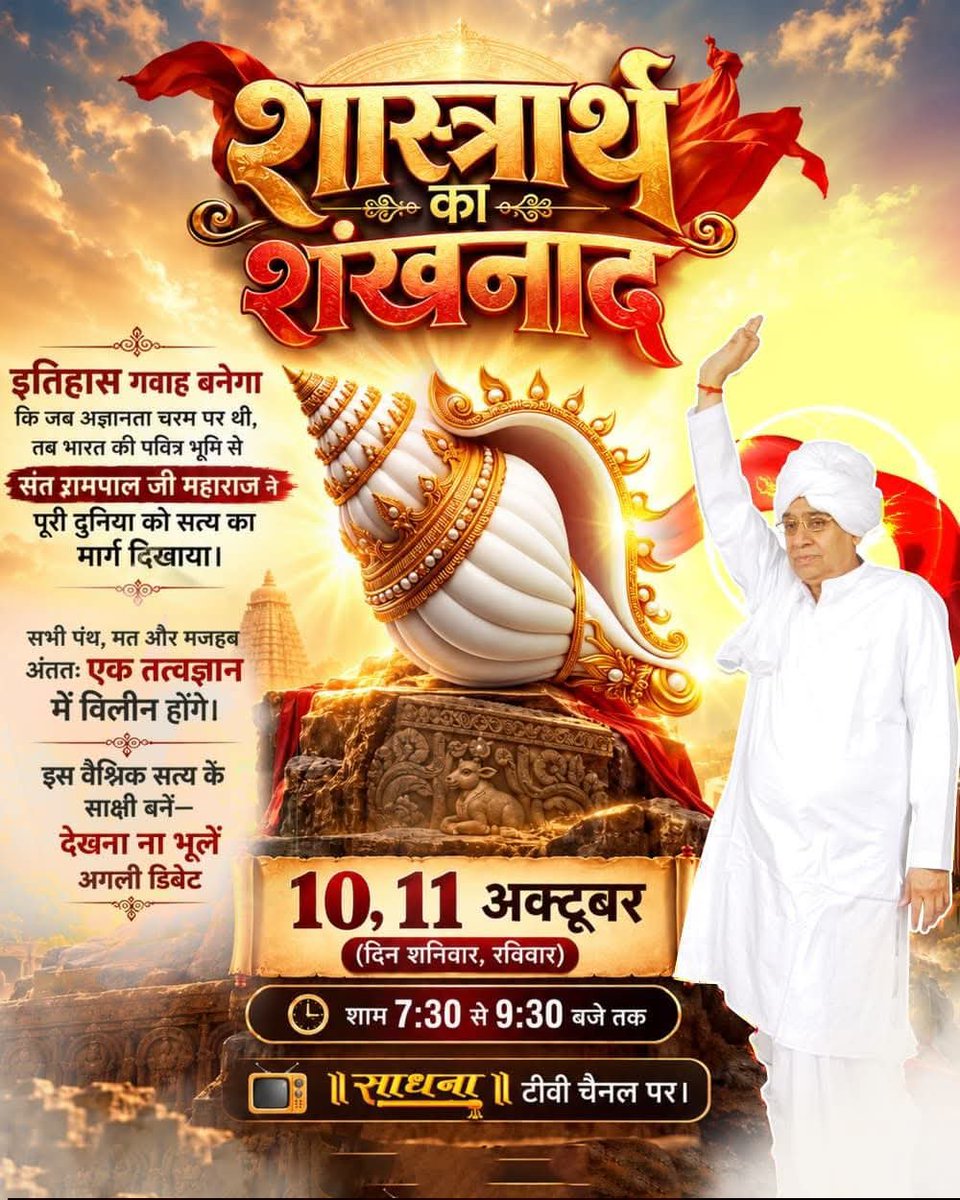 Manisha97265966's tweet photo. #शास्त्रार्थ_का_शंखनाद_10_Oct
परिचय प्रभु का शास्त्रार्थ का शंखनाद 🐚

संत रामपाल जी महाराज के ज्ञान में कमी निकालने वाले को मिलेगा 50 लाख का इनाम !💫🔥

50Lakh By Sant RampalJi Maharaj https://t.co/nKWZYc5XHS