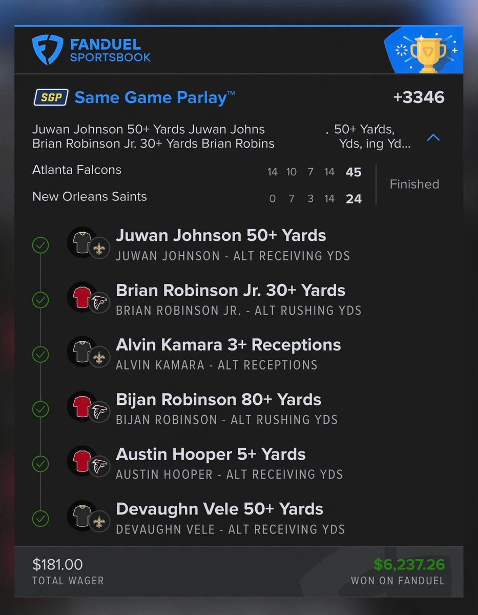 android_mas1's tweet photo. MNF LAY CASHED STOP MISSING OUT‼️Tap in

Next Slip Posted Already Link In My Bio

✅Juwan Johnson
✅ Brian Robinson
✅ Alvin Kamara
✅ Bijan Robinson
✅ Devaughn Vele
✅ Austin Hooper

#GamblingX #NFL #WCBB #NBA #CBB #prizepicks #PROPS #POTD #NHL #picks #CSGO #WNBA #Summerleague https://t.co/UTs1y1uQ94