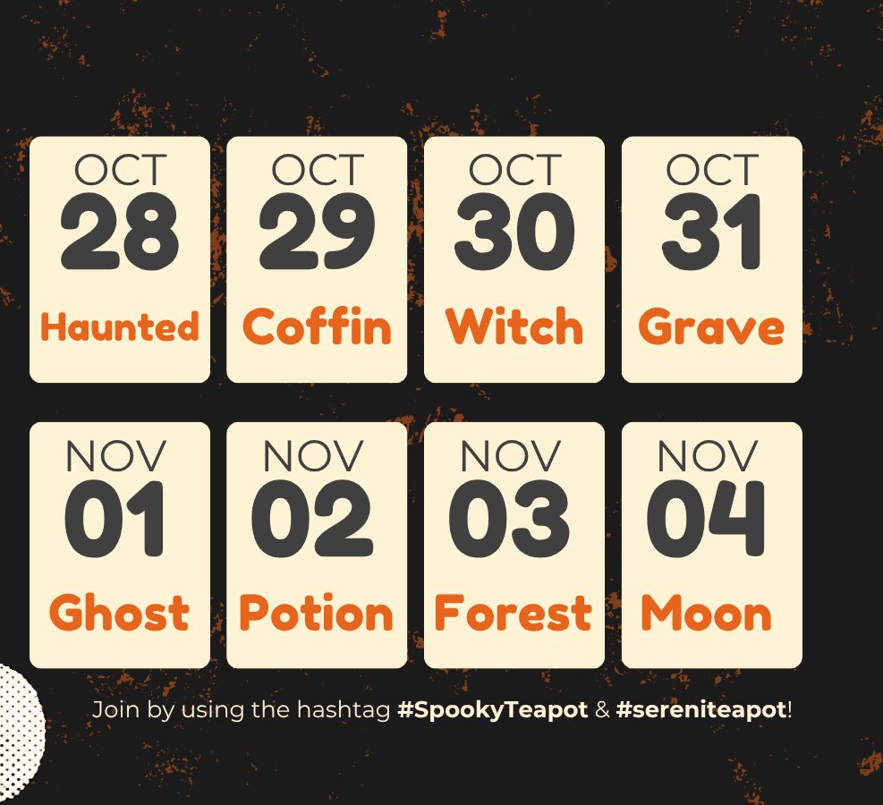 dailyteapot's tweet photo. Spooky Teapot Week is here!👻 

✅ Build something in your teapot that relates to the theme. 
✅ Make your builds in advance and post it on the corresponding date!

Use #SpookyTeapot &amp; #sereniteapot to join~ Have fun!! https://t.co/WV4GdIMtUX