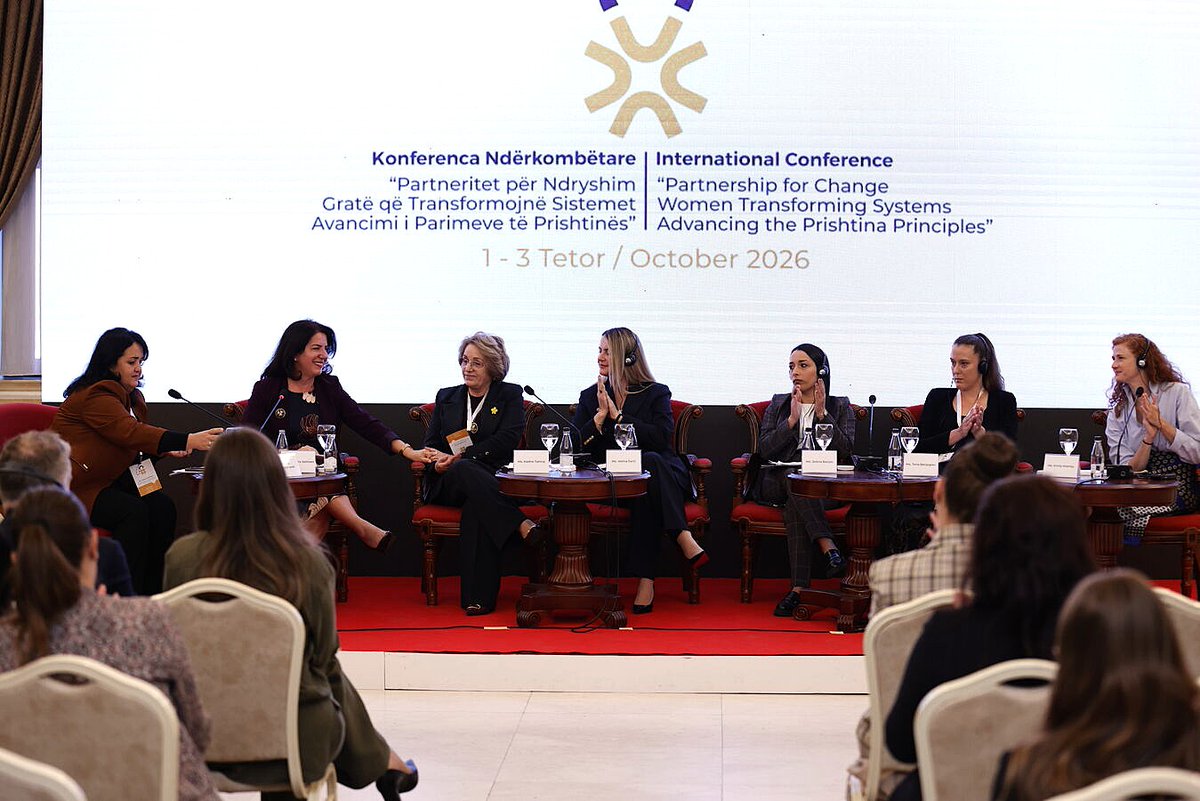 PCRCBiH's tweet photo. Last week, at the invitation of former President of Kosovo 🇽🇰 @atifetejahjaga, #pcrcbih joined the international conference "Partnership for Change: Women Transforming Systems – Advancing the Prishtina Principles 2026–2035."

Our President, @VelmaSaric, spoke on the panel on reparative justice, conflict-related sexual violence (CRSV), and accountability. She stressed that meaningful justice must be measured by what happens in a survivor's life, not only in the courtroom, because memory keeps the truth alive in public life long after the courtroom empties.

Documenting survivors' voices is central to this work. Some of our projects on documenting CRSV and genocide survivors testimonies include:
📌 https://t.co/StS8mwqlTy
📌 https://t.co/wd5iH5Xh56
📌 https://t.co/GpHBnXMJP9

We are grateful to the @JahjagaFdn for hosting us, and to all the women leaders and partners working to advance the Prishtina Principles.