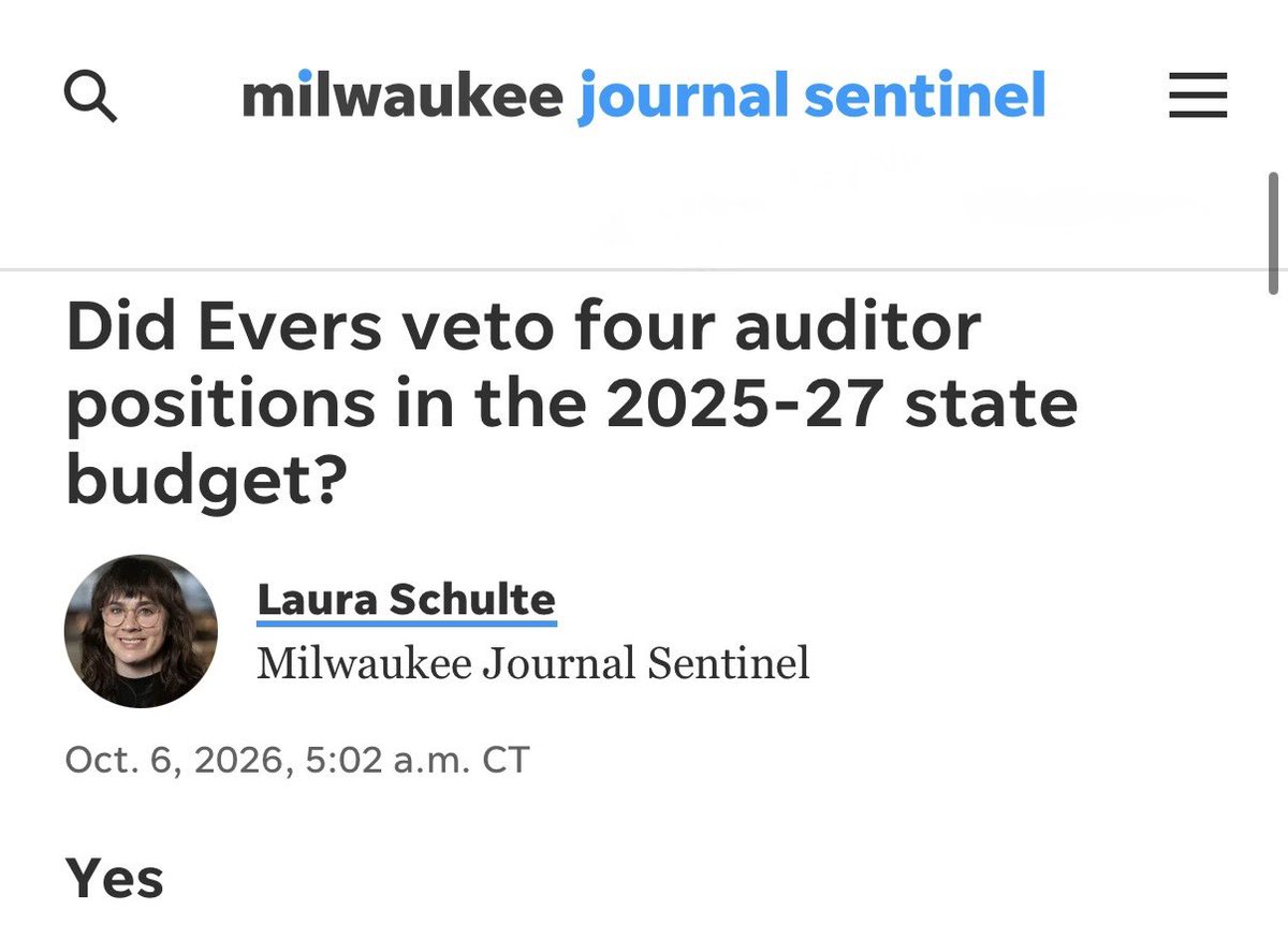 TomTiffanyWI's tweet photo. Auditors blocked by Democrat leadership in Madison.

Audits blocked by Democrats in Madison.

We’ll stop hiding where taxpayer dollars are going, audit all of state government, and root out waste, fraud, and abuse. https://t.co/GgDNZZwxzf