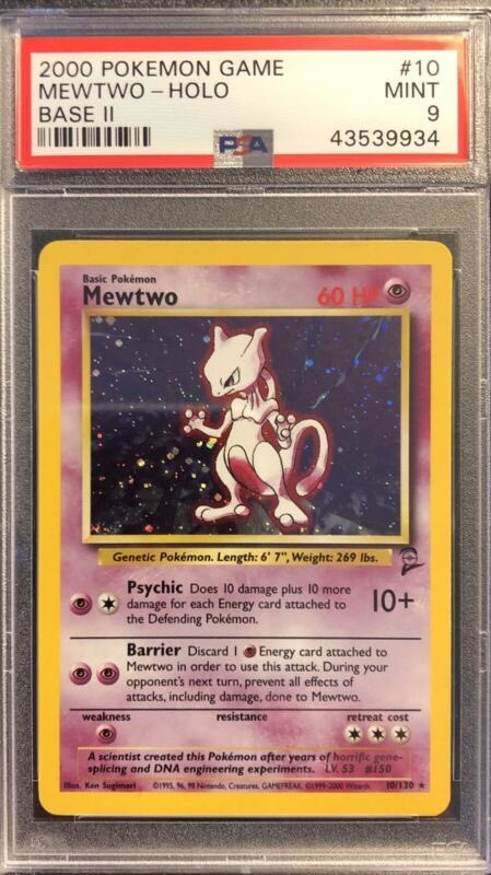 ziyaadabdel's tweet photo. FREE GRADED VINTAGE DROP🚨🚨🚨

Giving away this graded PSA 9 Base Set 2 Mewtwo Holo to 1 lucky winner

~$225 USD value

Rules:
• Like &amp; RT
• Must be following
• Reply to enter

Tag a fren who loves vintage WOTC Pokémon cards xD

Winner picked in 48 hours. 

Good luck 🍀 https://t.co/F64XU9mqKh